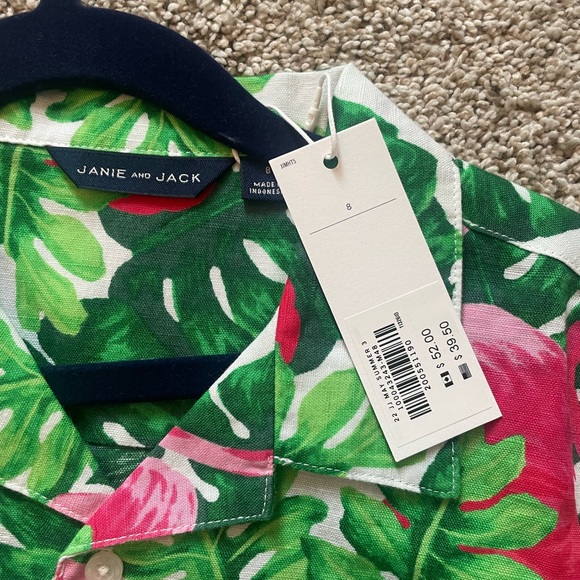 Janie and Jack Flamingo shirt NWT 8yrs - Picture 2 of 6
